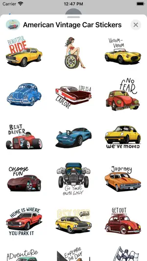American Vintage Car Stickers截图2