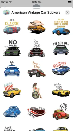 American Vintage Car Stickers截图1