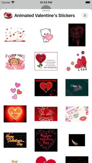 Animated Valentines Stickers截图7