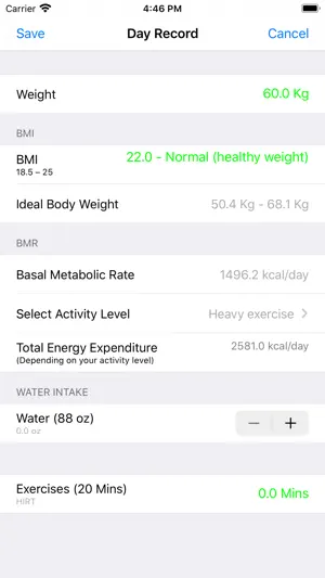 BMI-BMR计算器截图4