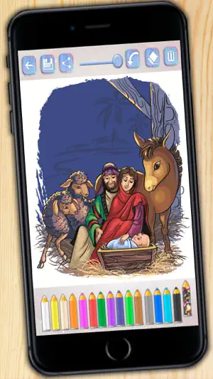 圣经 》 着色书-涂料与颜料的场景，从旧的圣经 》 和新约截图5
