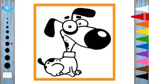 免费图画书游戏为孩子 - 玩画可爱的小狗截图3
