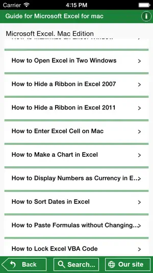 指南为Microsoft Excel的Mac截图2